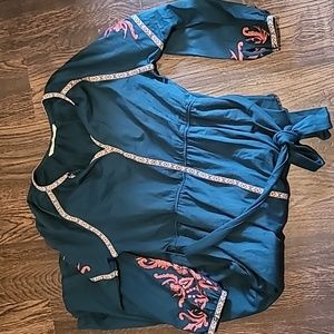 EShakti WAYWARD FANCIES STYLE # CL006056 Heavyknit Embroidered Dress Size 12